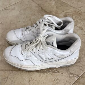 New Balance 550 White Lace-Up Sneakers